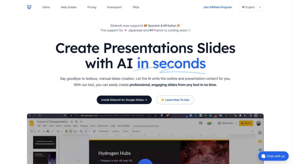 Slides AI - Artificial Tool - Full Stack Ai