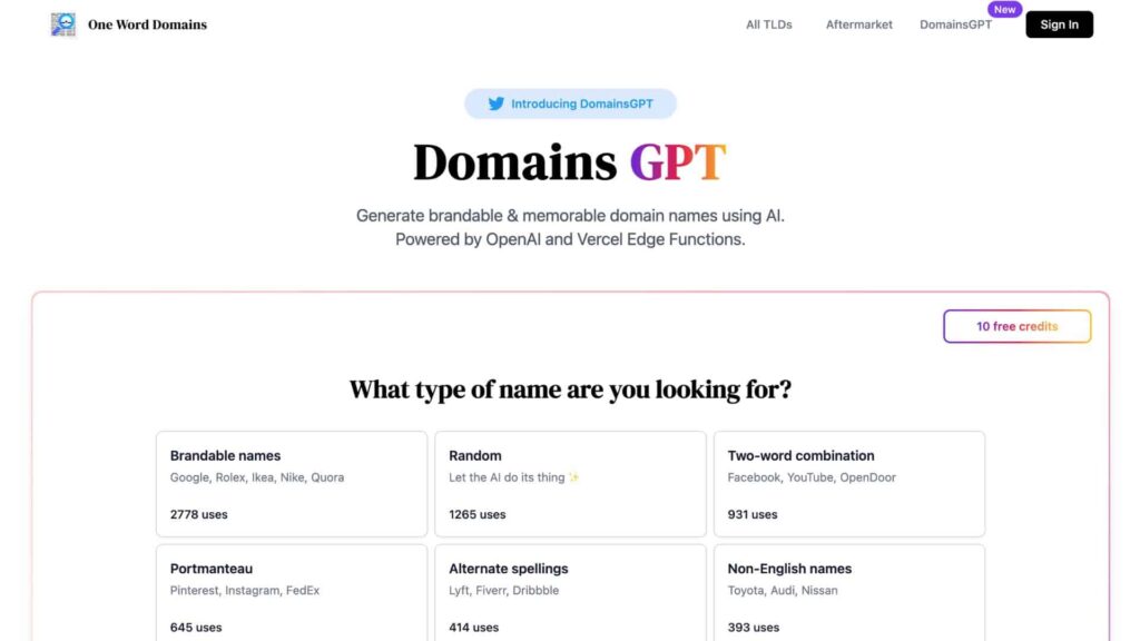 domain gpt - Artificial intelligence Tool - Full Stack Ai