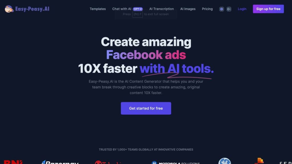 EasyPeasy.ai - Artificial Intelligence Tool - Full Stack AI